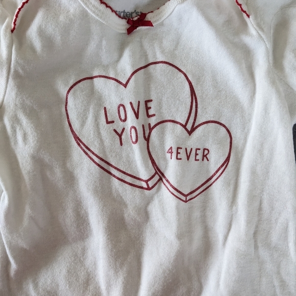 3/$20 Carter's Valentine's tutu outfit 9m - Picture 4 of 5